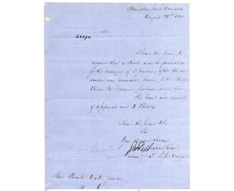 PAGET LORD GEORGE: (1818-1880) British General of the Crimean War, participated in the Charge of the Light Brigade. L.S., Geo