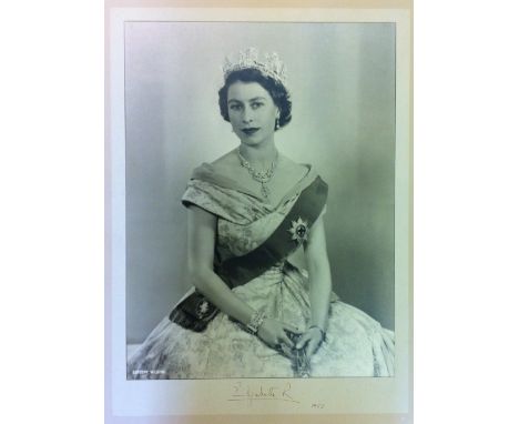 ELIZABETH II & PRINCE PHILIP: ELIZABETH II (1926- ) Queen of the United Kingdom 1952- & PRINCE PHILIP (1921- ) Duke of Edinbu