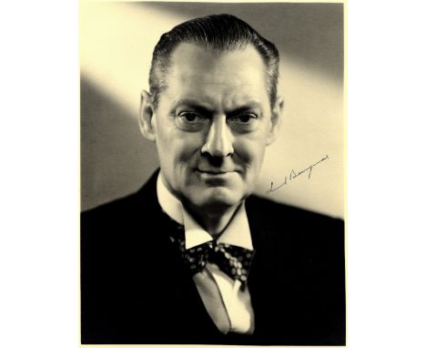BARRYMORE LIONEL: (1878-1954) American Actor, Academy Award winner. Vintage signed sepia 7.5 x 9.5 photograph of the actor in