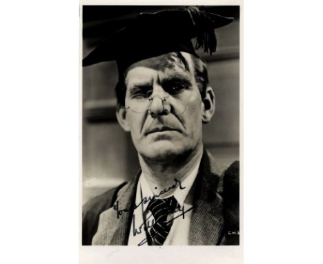 HAY WILL: (1888-1949) English Comedian &amp; Actor. Vintage signed postcard photograph of Hay in a head and shoulders pose in