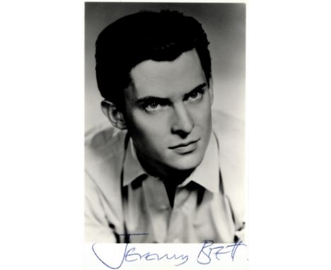 BRETT JEREMY: (1933-1995) English Actor, famous for his portrayal of Sherlock Holmes. Vintage signed postcard photograph, an 