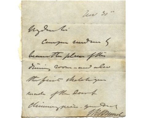 BRUNEL ISAMBARD KINGDOM: (1806-1859) British Engineer. A.L.S., I K Brunel, one page, small 8vo, n.p., 30th November n.y., to 