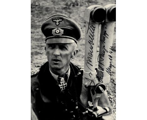 VON MANTEUFFEL HASSO: (1897-1978) German General of World War II, Knight's Cross winner with Oak Leaves, Swords and Diamonds.