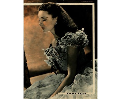 LEIGH VIVIEN: (1913-1967) English Actress, Academy Award winner. Vintage signed and inscribed colour 9 x 12 magazine photogra