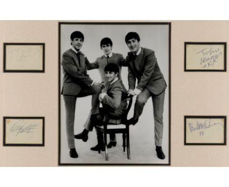 BEATLES THE: A good set of four individual vintage signed cards by the Fab Four comprising John Lennon ('John Lennon xxx', in