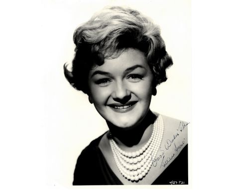 SIMS JOAN: (1930-2001) English Actress, starred in various Carry On films. A good vintage signed and inscribed 8 x 10 photogr