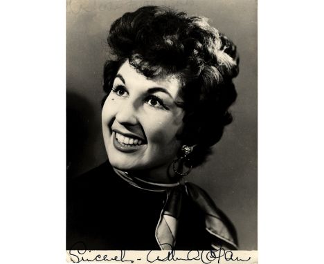 POPULAR MUSIC: Selection of vintage signed postcard photographs and slightly larger, a few 8 x 10s etc., by various female vo