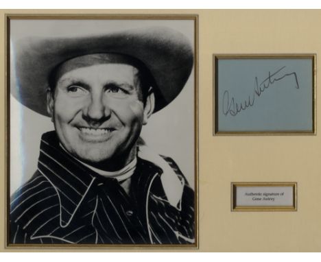 ACTORS: Selection of signed pieces and album pages etc., by various film actors comprising Gene Autry, Buck Jones, George Raf