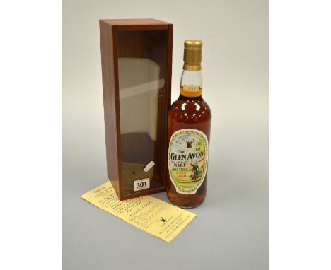 GLEN AVON SINGLE HIGHLAND MALT SCOTCH WHISKY, distilled 1958, 40% vol, 70cl, with certificate, Gordon & Macphail in presentat