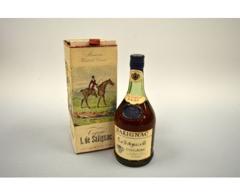 L. DE SALIGNAC & CO FINE CHAMPAGNE COGNAC, 70% proof, in carton (vintage)