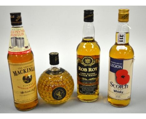 SCOTCH WHISKY, comprising The Original Mackinlay, 40%, 70cl, The Loch Fyne, 40%, 70cl, Rob Roy, 40%, 70cl, Birmingham City Fo