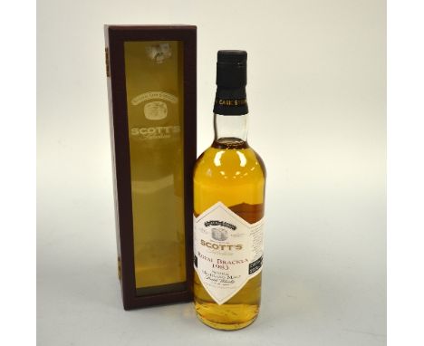 SCOTT'S SELECTION ROYAL BRACKLA 1983 SINGLE HIGHLAND MALT SCOTCH WHISKY, 56% vol, 70cl, in hinged perspex front presentation 
