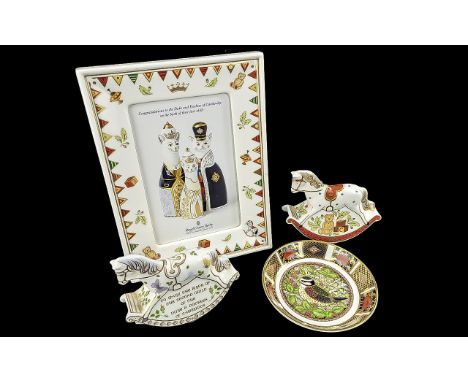 Royal Crown Derby Limited Edition Photo Frame to Celebrate the Duke &amp; Duchess of Cambridge on the Birth of their First Ch