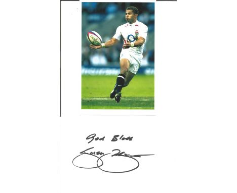 Rugby Union Jason Robinson signature piece includes 6x4 colour photo and a 6x4 signed album page. Jason Thorpe Robinson OBE (