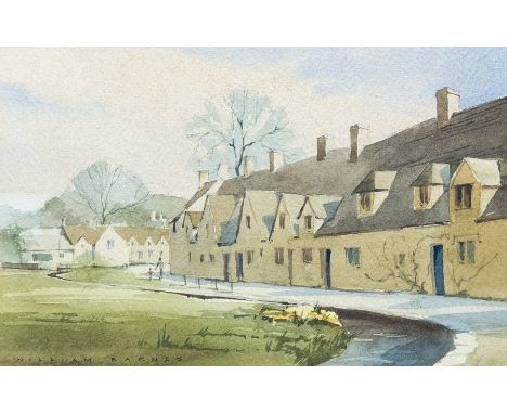 William Barnes (British, 1916-c.1990), 'Chipping Campden, Evening Light', signed l.r., titled verso, watercolour, 33 by 45cm,