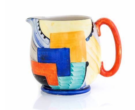 A Susie Cooper 1920's Cubist jug, Grays pottery back stamp to underside. 11cms high approx.Condition : No repairs, loss of so