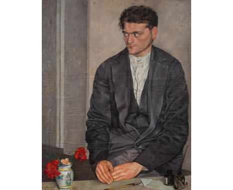 Aimé Barraud 1902–1954 Portrait d'Aurèle 1926 Öl auf Leinwand auf Hartfaserplatte unten links signiert, bezeichnet und datier