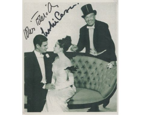 Multi signed Louis Jourdan & Leslie Caron vintage black & white photo 6.5x5.5 Inch. Louis Jourdan was a French film and telev