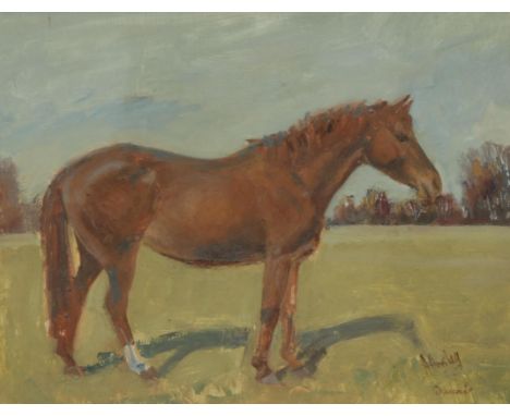 A. Horsley (20th century)Equine Portrait, Queeniesigned and titled, oil on board, 22cm x 28cm 
