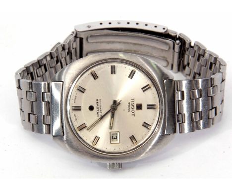 Last quarter of 20th century stainless steel centre seconds automatic calendar wrist watch, Tissot "Seastar", the automatic m