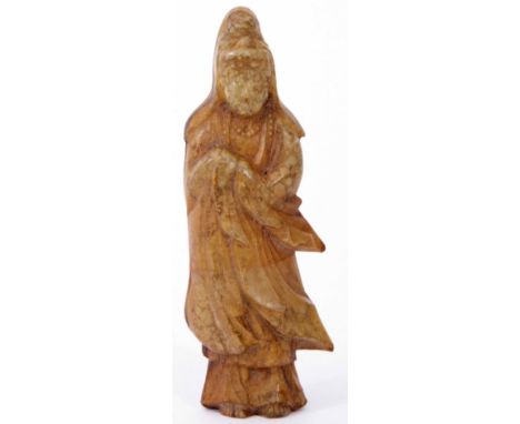 Composite Oriental model of a robed female figure, height 10.5cm