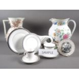 A Royal Doulton "Sarabande" pattern part combination service, a Wedgwood of Etruria and Barlaston