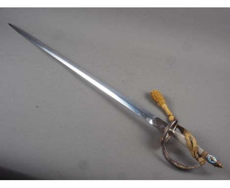 A Wilkinson Sword Lady Diana and Prince of Wales commemorative sword, in black leather sheath, 39" long, and a similar Wilkin