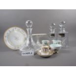 A Queen Anne bone china "Louise" pattern part coffee set, another part coffee set, a Haviland