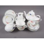 A Villeroy and Boch "Trio" pattern teaset for six