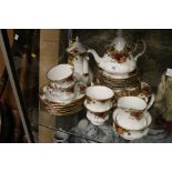 A Royal Albert "Old Country Roses" pattern part tea set