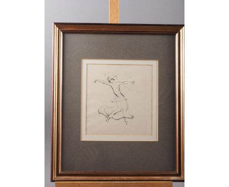 G Kumen Burg, 1922: a lithograph, "Tamara Karsavina as the Firebird", in gilt frame 