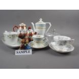 A Royal Albert "Silver Maple" pattern part teaset, a Polish part dinner service, a Noritake part