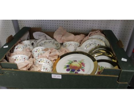 A Wedgewood Pimpernel patterned part tea service with other china flatware 