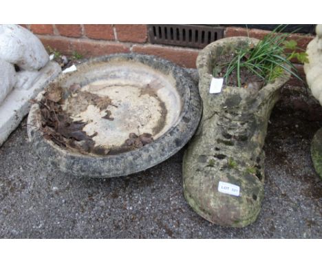 A cast garden planter 