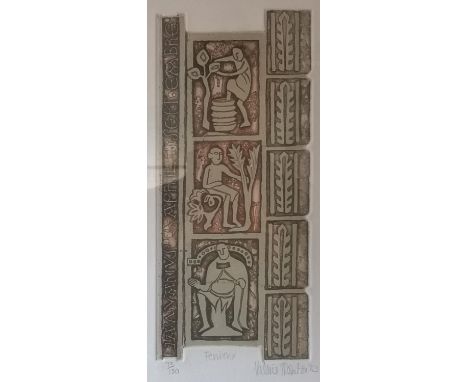 Valerie Thornton (1931?1991) British, Pencil signed limited edition etching entitled "Fenionx", 75/150 dated 83, 39cm x 28cm 