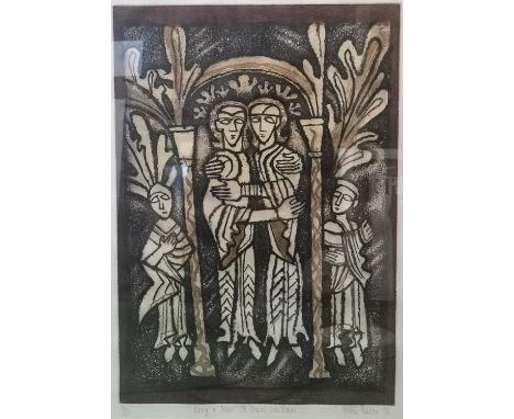 Valerie Thornton (1931?1991) British, Pencil signed limited edition etching entitled "Living in Peace, St. Benoit sur loire",