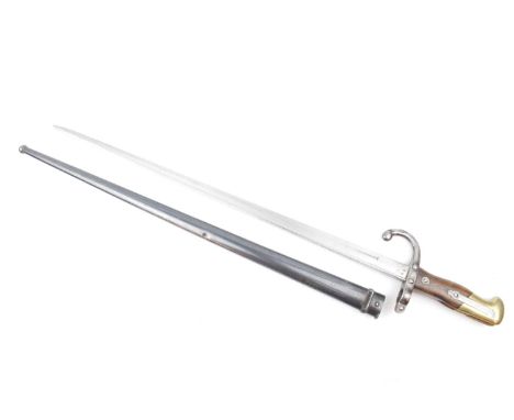 St Etienne 1878 Bayonet in scabbard 66cm in Length 