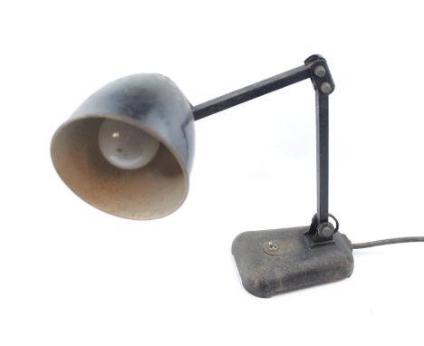 1930s Black Adjustable Desk Lamp 