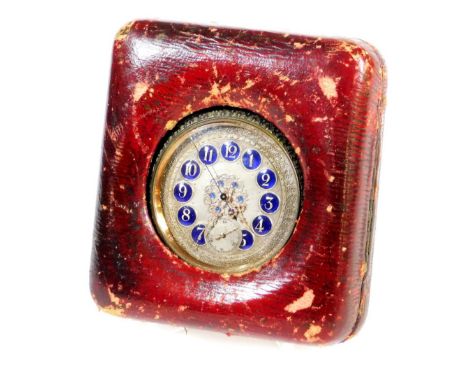 A 20thC Argentan Beaucourt fancy Goliath pocket watch, with Arabic numerals, silvered jewelled 5cm diameter face, with subsid