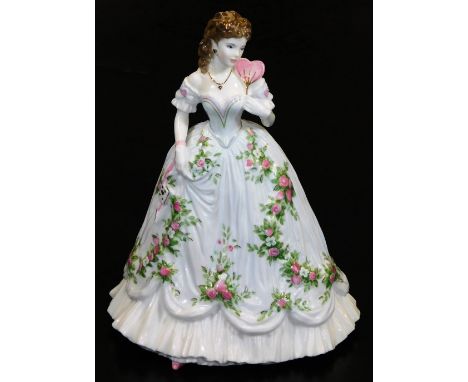 A Royal Worcester Compton and Woodhouse figure Queen of Hearts, limited edition no. 3355/12500, printed marks beneath, 21cm h