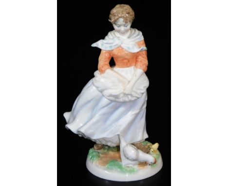 A Royal Worcester figure Old Country Ways A Farmer's Wife, limited edition no. 2864/9500, 21cm high. (with associated box)
