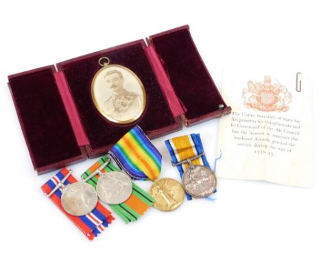 A World War I medal duo, campaign and victory medals, similarly marked 775787 DVR F Hunter RA and 776787 DVR F Hunter RA, two