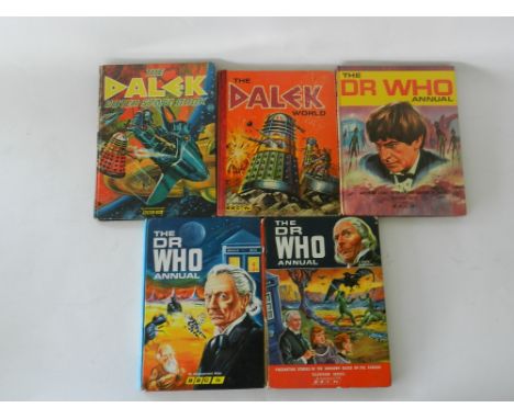 A collection of 15 Dr Who annuals to include very early editions, together with 1970's editions and to include The Dalek Oute