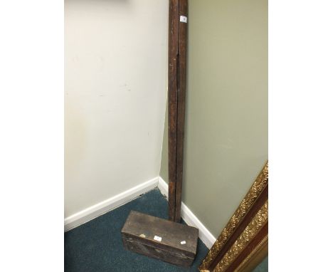 An early 20th century cased dumpy level with metal mounted wood tripod