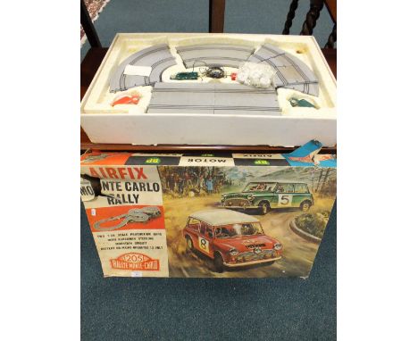 A boxed Airfix Monte Carlo rally set 1/32 scale with Mini Cooper cars. (incomplete)