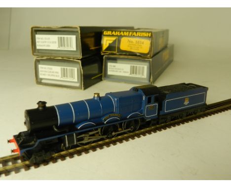 Four boxed N Gauge Graham Farish locomotives No.1814 King George VI, 372 180 Duchess of Sutherland 372-275 West Country in So