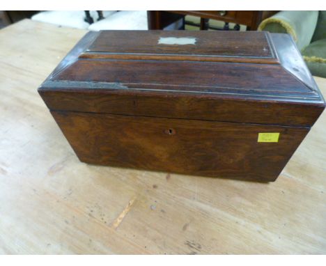 A regency rosewood tea caddy