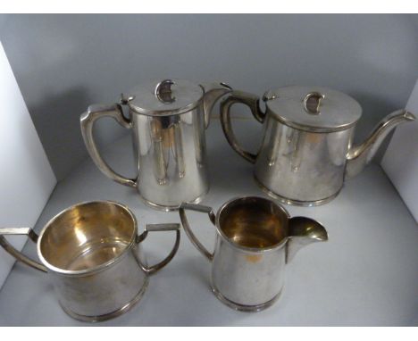 A Silver plate coffee and tea Service by Walker and Hall Sheffield