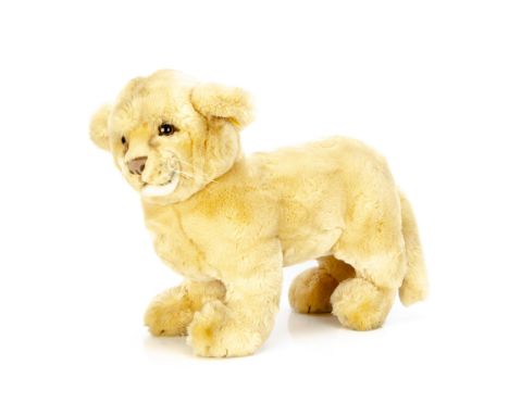 A Steiff yellow tagged soft Super Molly Lion Cub,  1987-1989 --21½in. (54.5cm.) long