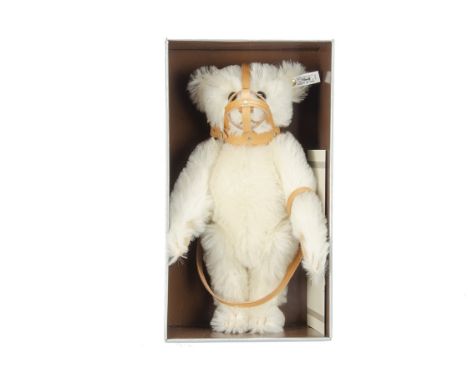 A Steiff limited edition replica Muzzle Bear 1908, with white mohair, 35cm., 1908 of 6000, in original box with plastic lid, 